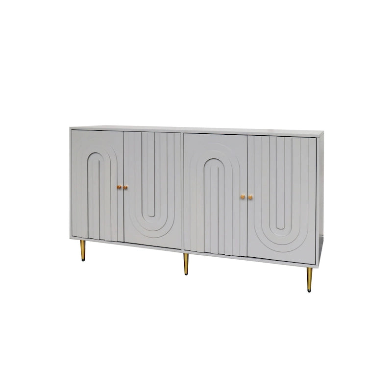 Buffet laqué en bois à 4 portes