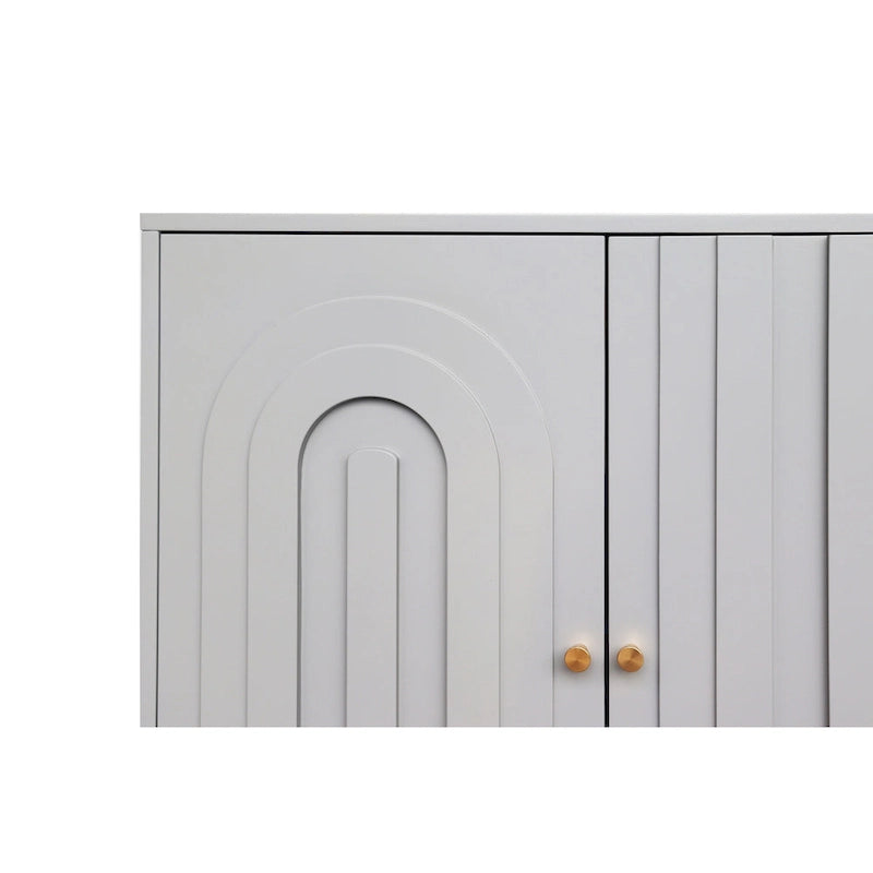 Buffet laqué en bois à 4 portes