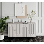 Modern Lacquered 4 Door Wooden Cabinet Sideboard Buffet