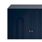 Bahut Commode Buffet Armoire en Bois Laqué Moderne à 4 Portes