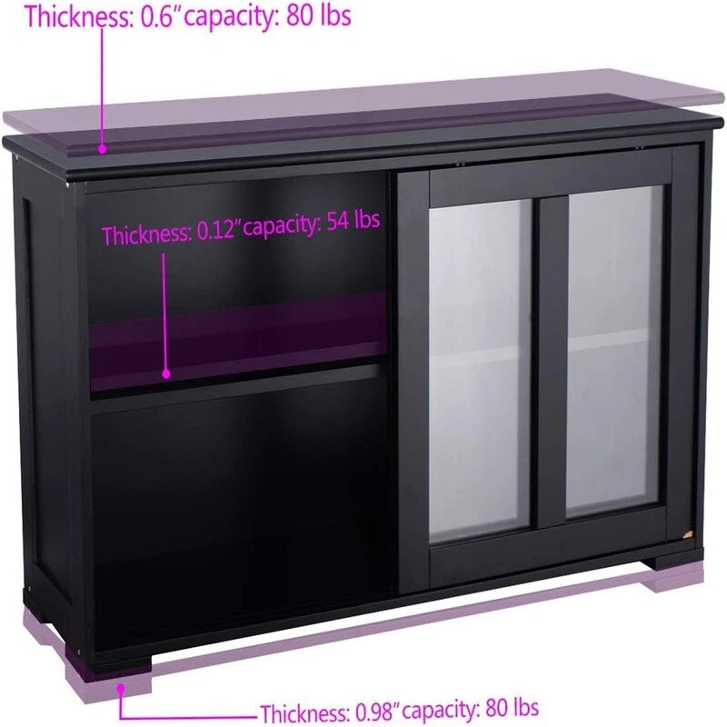 Meuble de Rangement Buffet Superposable - 41.9P x 13L x 24.5H