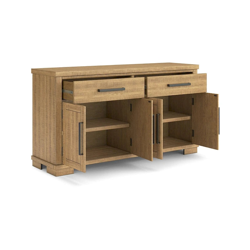 Buffet marron - 65,88cm de large x 19cm de profondeur x 36,13cm de haut