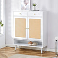 Meuble de rangement moderne minimaliste, meuble à chaussures en rotin, meuble haut de lit. Belle forme pour les couloirs et les salons