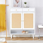 Meuble de rangement moderne minimaliste, meuble à chaussures en rotin, meuble haut de lit. Belle forme pour les couloirs et les salons