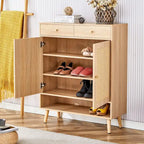Meuble de rangement moderne minimaliste, meuble à chaussures en rotin, meuble haut de lit. Belle forme pour les couloirs et les salons