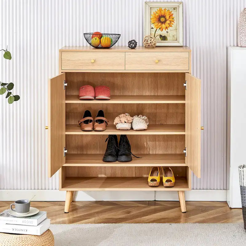 Meuble de rangement moderne minimaliste, meuble à chaussures en rotin, meuble haut de lit. Belle forme pour les couloirs et les salons