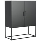 Steel Storage Cabinet with Adjustable Shelves,Free Standing Accent Cabinet with Magnetic Doors,Heavy Duty Buffet Sideboard