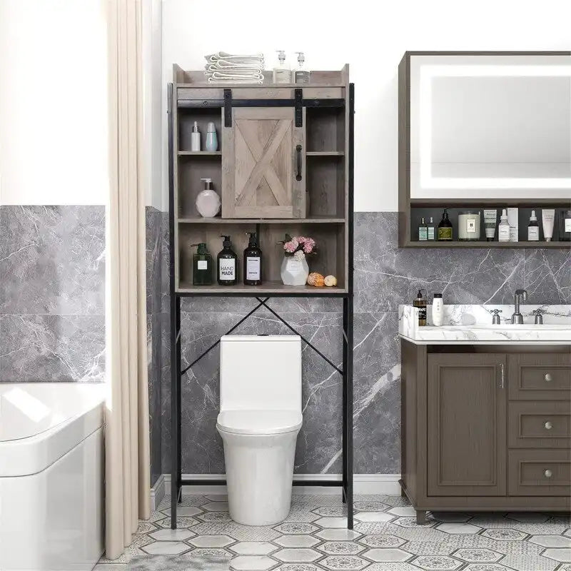 Meuble de rangement pour toilettes - 23,5 P x 64,5 L x 172 H cm