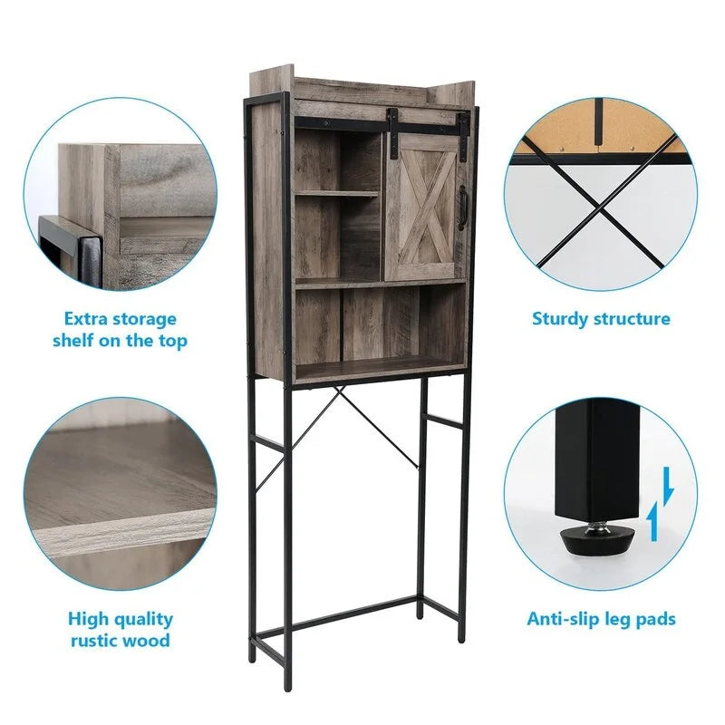 Meuble de rangement pour toilettes - 23,5 P x 64,5 L x 172 H cm