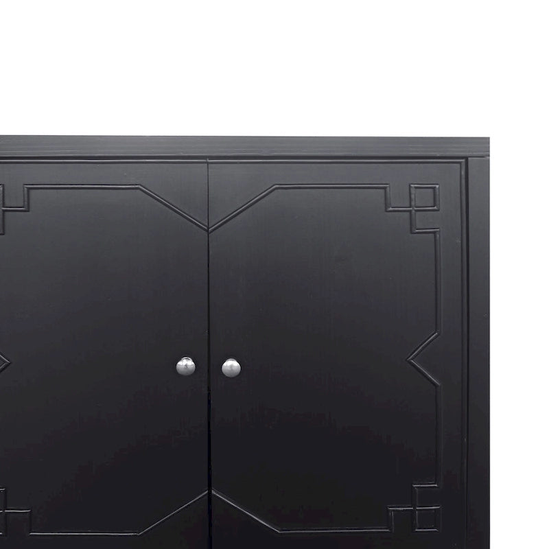 Buffet 4 portes avec portes de style oriental pour le salon