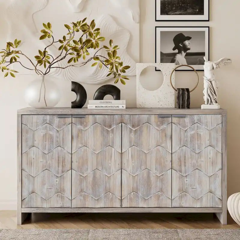 Buffet en bois de style fermier