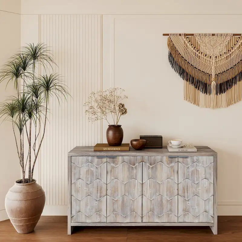Buffet en bois de style fermier