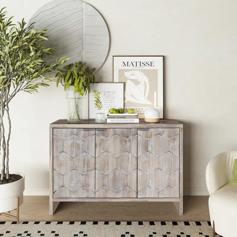 Buffet en bois de style fermier