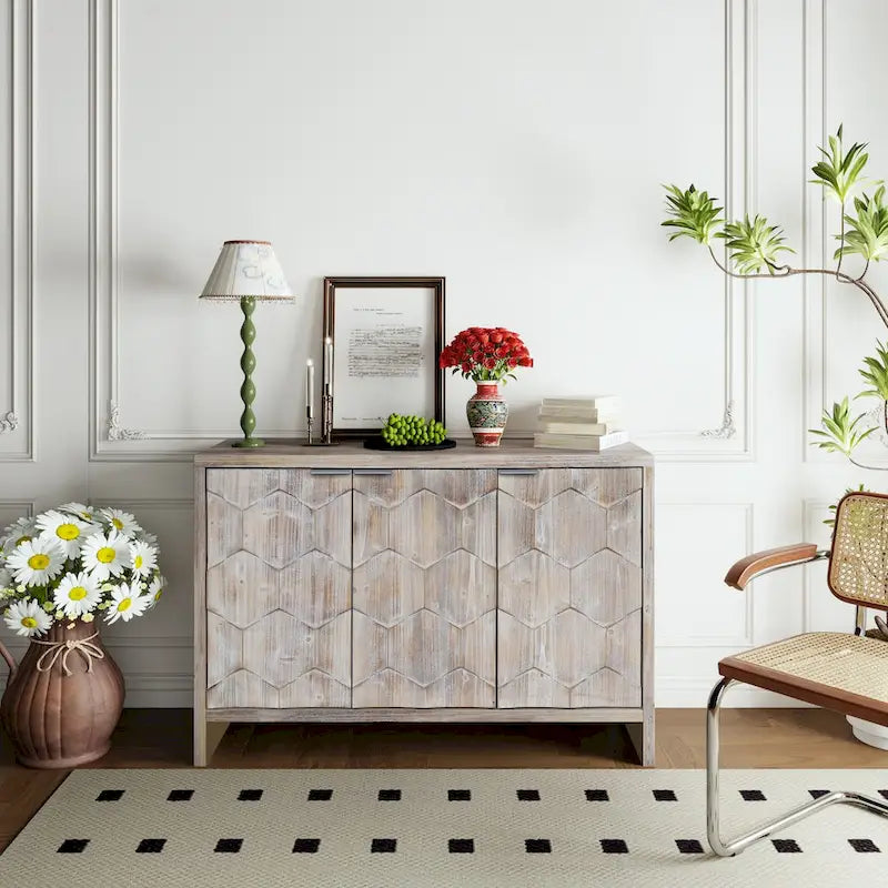 Buffet en bois de style fermier