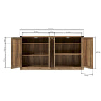 Bahut rotin-style campagnard porte de grange
