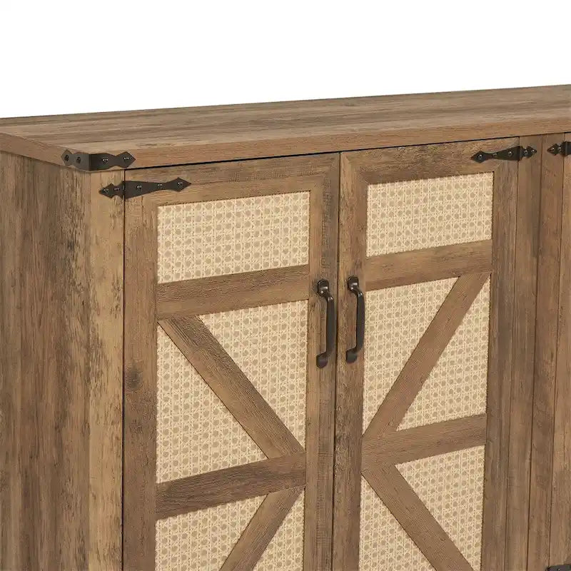 Bahut rotin-style campagnard porte de grange