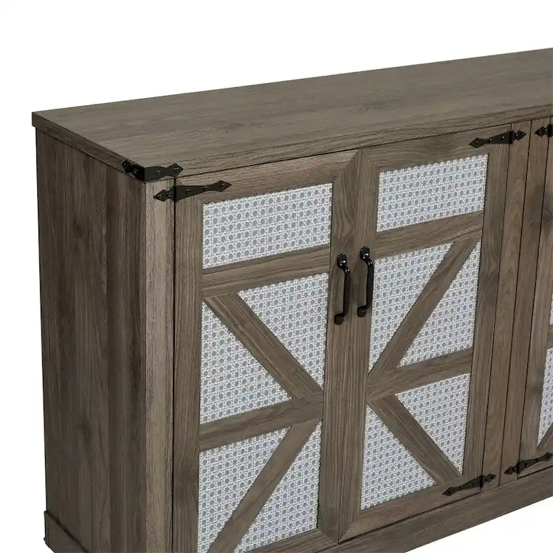 Bahut rotin-style campagnard porte de grange